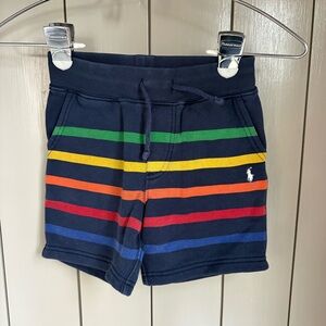 Polo Ralph Lauren boys size 5 navy and rainbow shorts